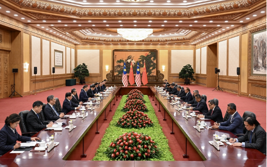 习近平会见马来西亚总理安瓦尔2