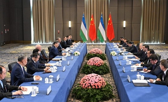 习近平会见乌兹别克斯坦总统米尔济约耶夫2